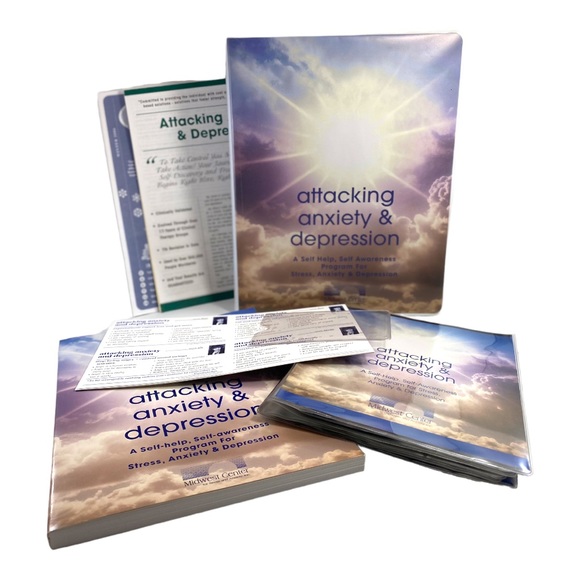 Midwest Center Inc Attacking Anxiety & Depression 16 CD Workbook Flash cards Set - Picture 1 of 15